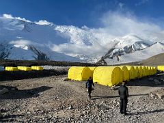 01A The tents of Ak-Sai Travel Lenin Peak Camp 1 4400m with Lenin Peak beyond